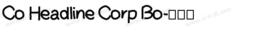 Co Headline Corp Bo字体转换
